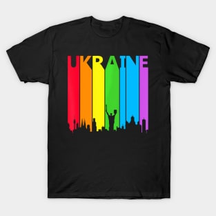 Ukraine Skyline LGBT Pride T-Shirt